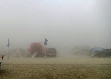 Dust storm at Burning Man.