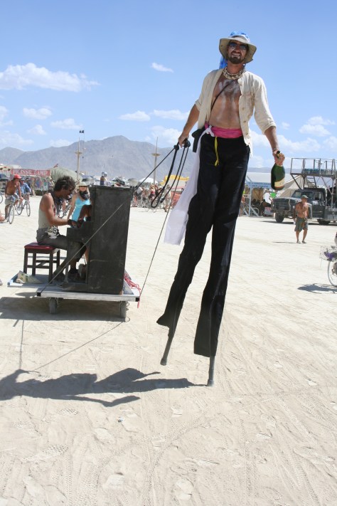 Music is everywhere at Burning Man. Here we have a mobile music player. Who needs an iPod?