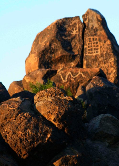 Staying over night allowed us to capture the petroglyphs in different light.