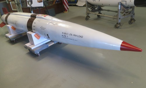 Inert nuclear missile at the Hawthorne Ordnance Museum in Hawthorne, Nevada.