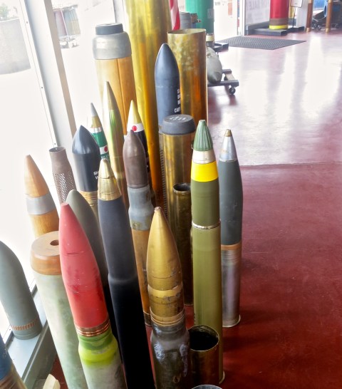 Ammunition at the Hawthorne Ordnance Museum in Hawthorne Nevada.