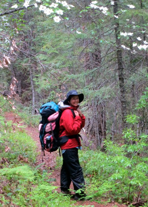 Peggy Mekemson hikes along the Butte Fork Trail through the Red Buttes Wilderness of Northern California.