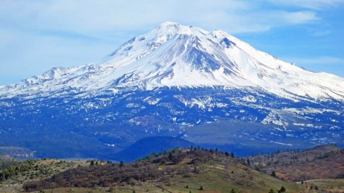 Mt. Shasta is one of the world's most beautiful mountains. Driving up I-5 through Northern California on a clear day presents this view.