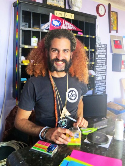 Vision, seen here in the lobby of the Morris, greeted me with a smile.