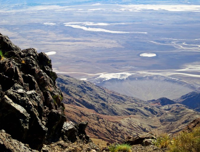 I took this photo to capture the very impressive alluvial fan spreading out on the Death Valley floor far below Dante's View. Debris coming down off the mountain had built this fan up over thousands of year. 