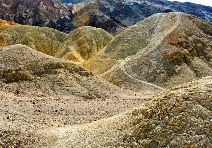 Trail in Twenty Mule Team Canyon, Death Valley.