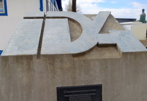 Twentieth Century Fox placed this Independence Day movie memorial in front of the Little A'le'Inn. Numerous sci-fi movies, TV series and books about aliens have included Area 51– including Indiana Jones.