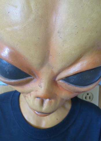 An alien at the Little A'le'Inn in Rachel, Nevada.