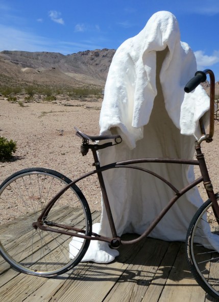 Ghost Rider Sculpture by Albert Szukalski at the Goldwell Open Air Museum east of Death Valley.