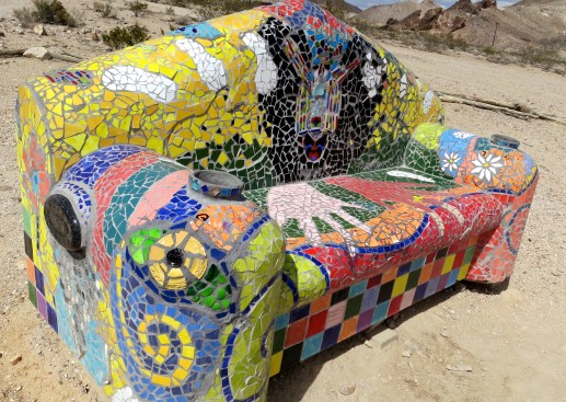 Couch by Sophie Siegmann at the Goldwell Open Air Museum in Nevada.