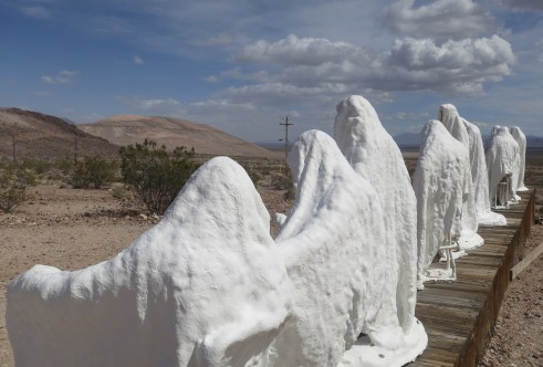 Albert Szukalski's Last Supper sculpture at the Goldwell Open Air Museum just east of Death Valley National Park.