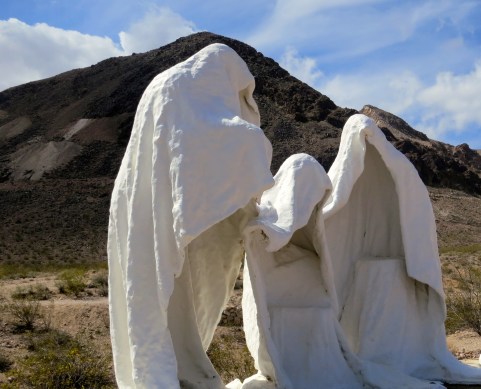 Albert Szukalski's work, The Last Supper, was the first sculpture created for the Goldwell Open Air Museum.