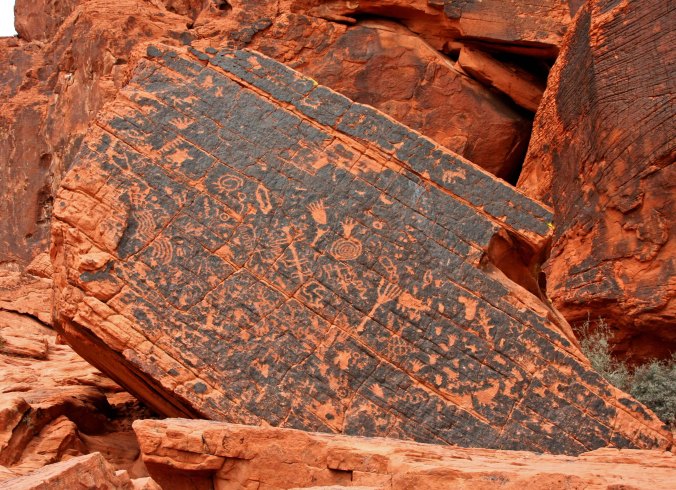 Petroglyphs found at the Valley of Fire State Park 