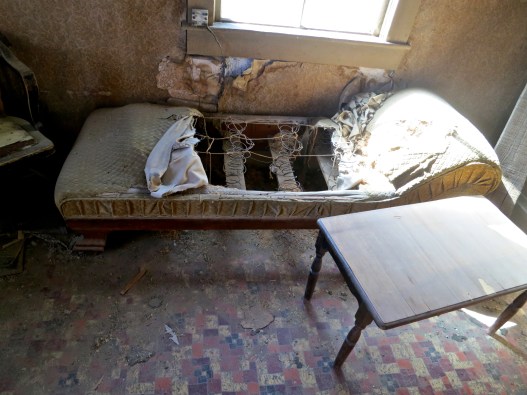 Old bed at Bodie State Historic Park in California.