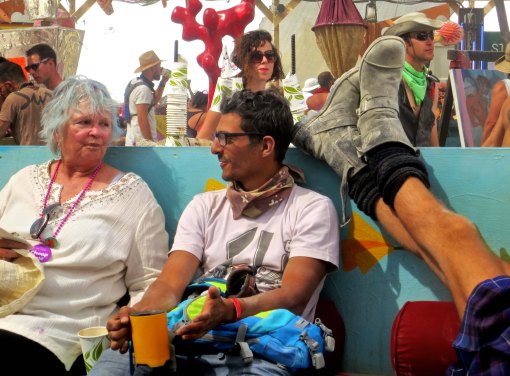Cross generation conversation at Burning Man 2014.