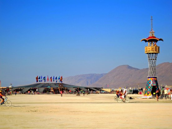 The Center Camp Cafe at Burning Man 2014.