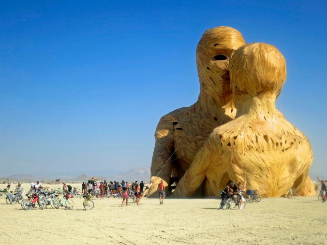 Embrace the Dawn at Burning Man 2014. Photo by Curtis Mekemson.