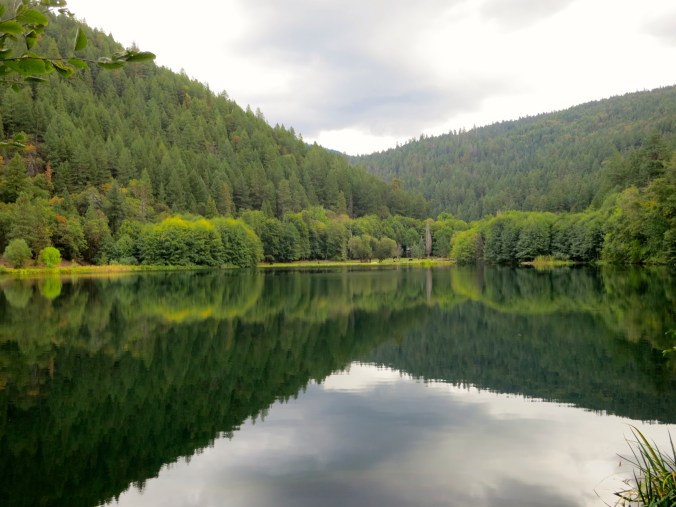 Reflection shot on Squaw Lake in southern Oregon.