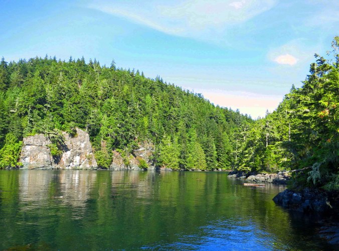 Sea Kayak Adventures campsite on Hanson Island in the Johnstone Strait, British Columbia.