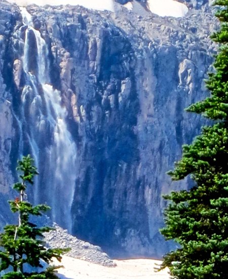 Looking around we saw several waterfalls tumbling off the mountain.
