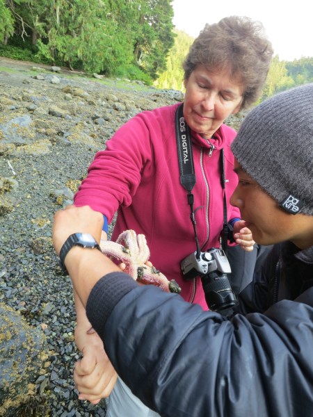 And here, the starfish goes to work on Peggy. Is that a smile or a grimace on her face?