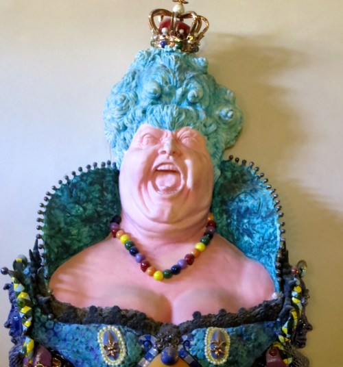 The fat lady sings. Art at Albion Manor in Victoria, BC. Photo by Curtis Mekemson.