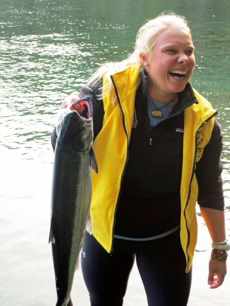 Coho salmon caught in Blackfish Sound, British Columbia. Photo by Curtis Mekemson.