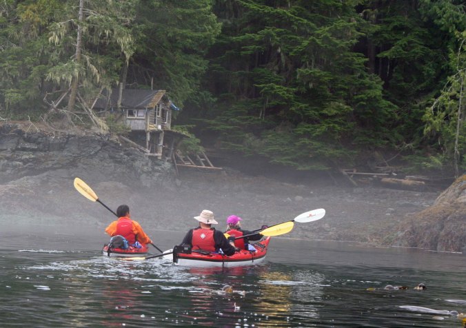 Sea Kayak Adventures likes to stop for lunch at the beach next to Orca-Lab on Hanson Island.