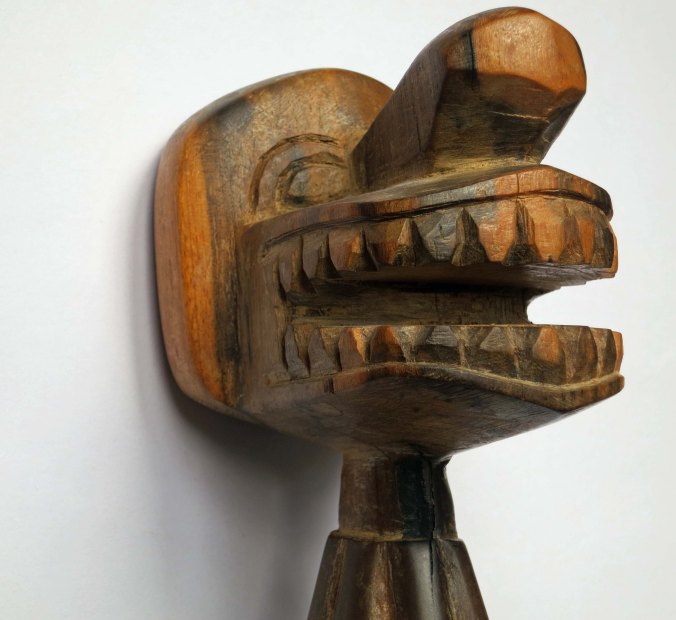 A carved rendition of a Liberian Bush Devil that I purchased from a leper in Ganta, Liberia in 1965.