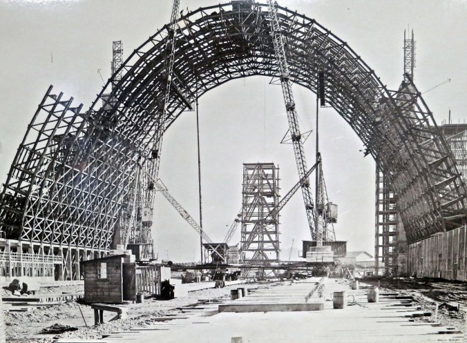 Building the two hangars at Tillamook was a massive undertaking. Unstable ground, a ferocious winter, and the use all provided challenges.