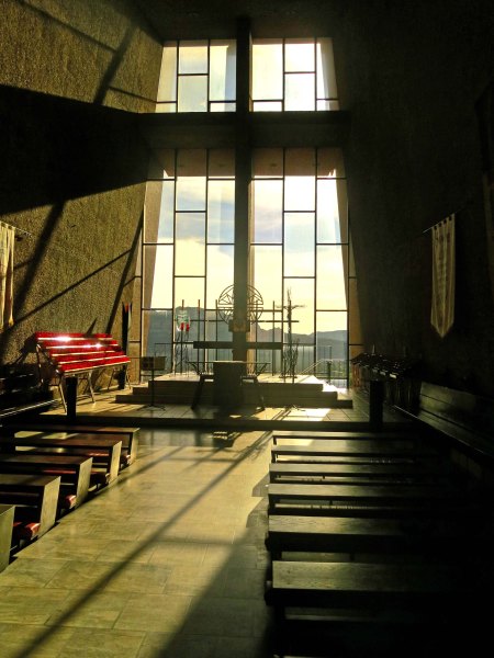 An inside view of the Church of the Holy Cross in Sedona, Arizona. Photo by Curtis Mekemson.
