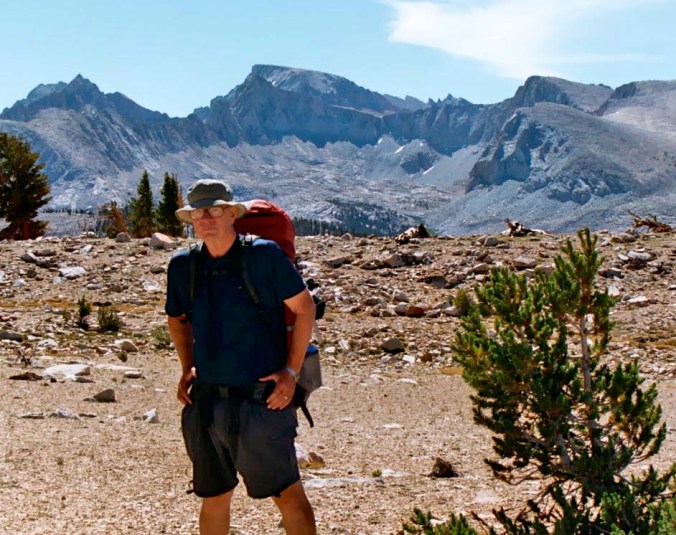 Nearing the end of my journey 360 mile backpack trek, Mt. Whitney stands in the background.