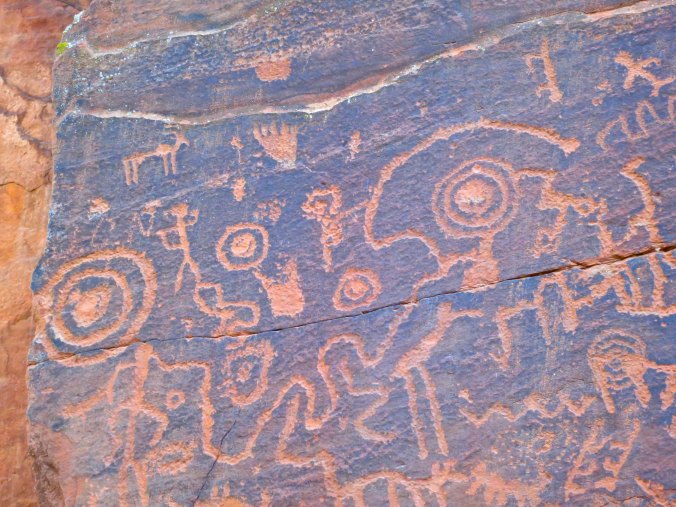 Sinagua rock art at the V-Bar-V Heritage Site in the Verde Valley of Arizona.