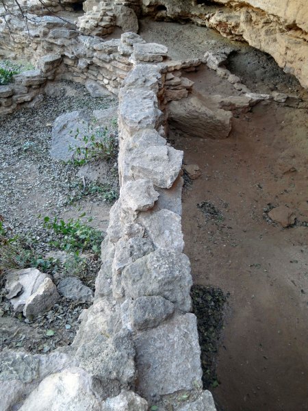 Ruins of Native American shelters found at Montezuma's Well in Verde Valley, Arizona.