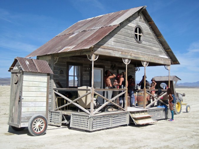 Another one of my favorites, a bar on wheels. You never knew where it might show up on the Playa but it was always good for a free drink.