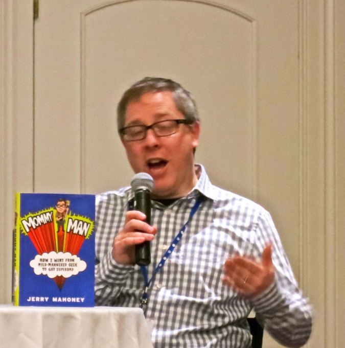 Jerry talks animately about his book in a panel discussion that also featured four other authors.