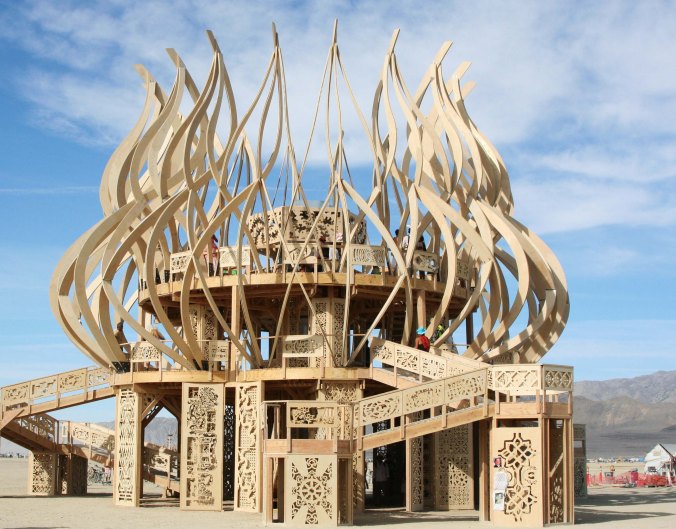 The Temples at Burning Man are unique and quite beautiful.