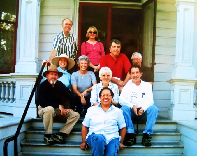 The five couples of the BSBC on the steps of John Muir's home, now a museum, in the Bay Area. 