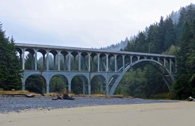 Cape Creek Bridge in Lane County on the Oregon Coast.