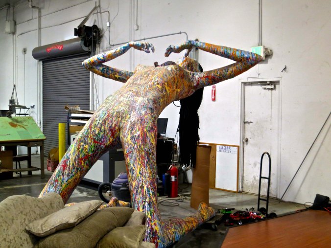 I suspect this acrobatic woman spent time in the art studio. In fact, she may have been at least partially responsible for the decorated floor.