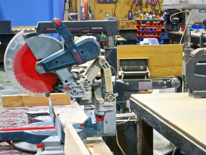 A variety of tools are available for use at the Generator including this saw. Anyone who wants to use tools like this one are checked out first to make sure they know how to use them. Safety is heavily emphasized.