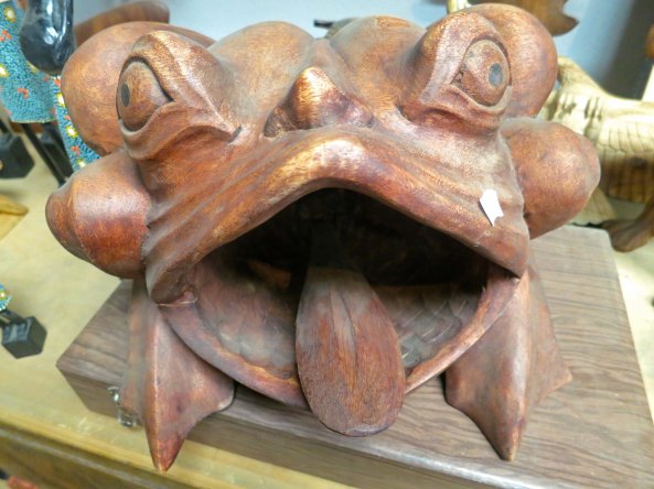 I like frogs. And let me assure you, they can get their mouths open this wide when going after tasty morsels such as flies.