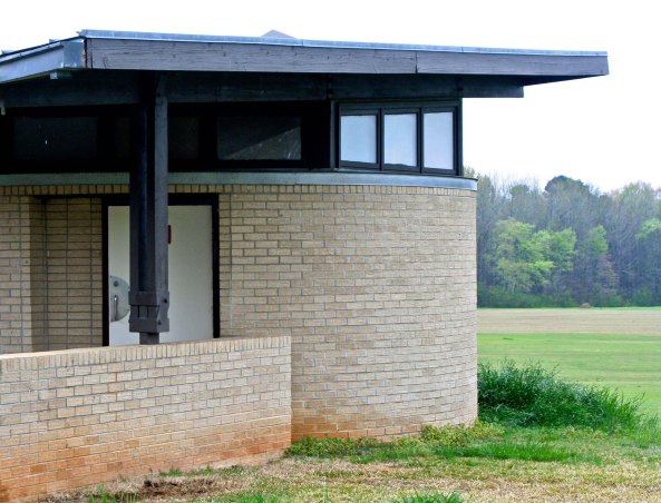 These are the brick restrooms at Phar Mounds. I am sure you are wondering why i've included them. They are my favorite restrooms in the whole world, bar none. I hid out in them when I was on my bike trip around North America as a tornado ripped apart the woods a quarter of a mile away.