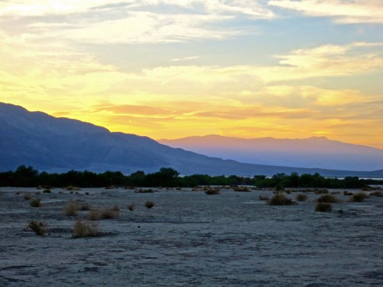 I walked out from my campsite in Death Valley as the sun set and listened to coyotes howl in the distance.