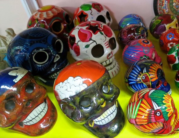 An army of skulls found in the Municipal Market of Puerto Vallarta.