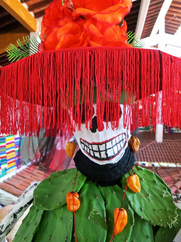 We found this Catrina with her frilly hat at the Municipal Market.