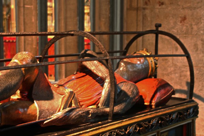 A knight's tomb inside the Cathedral.