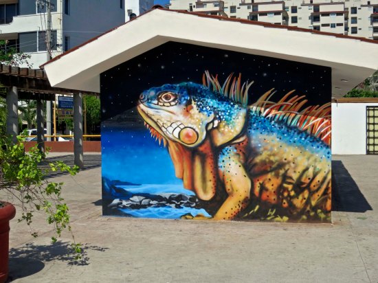 We found this large mural of an iguana in Old Town Puerto Vallarta.
