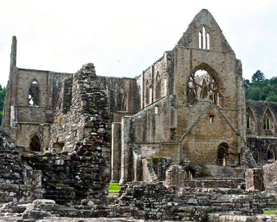 Our first view of the ruins of Tintern Abbey.