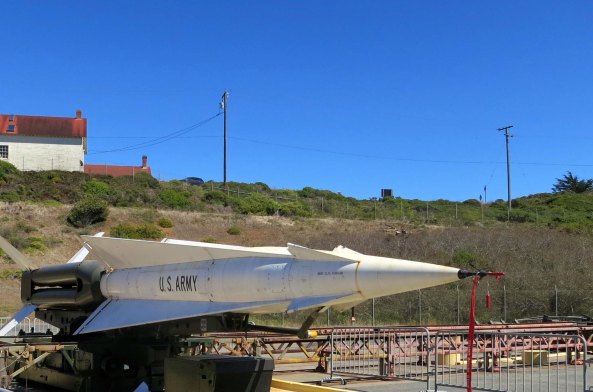 This Nike missile came out of the ground and was pointed at me when I was visiting Golden Gate National Recreation Area just north of San Francisco. I quickly moved aside and snapped its photo.